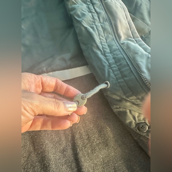 London Fog Jacket Forest/Sage Green Snap In Liner Waist Toggle Size Medium - Picture 16 of 16